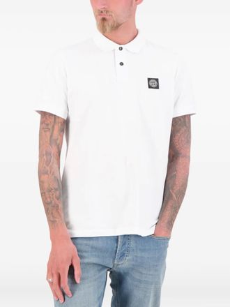 Stone Island Piqué poloshirt met korte mouwen - Wit