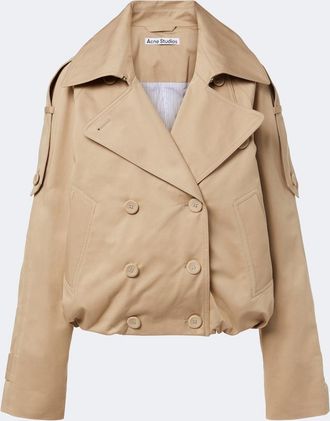 Acne Studios Cropped cotton twill trench coat