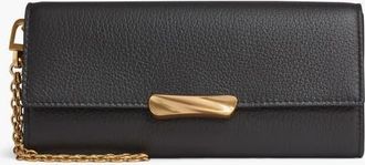DKNY Amagansett Flap Wallet in Black/gold at Nordstrom