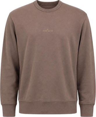Stone Island Camo Compass Sweatshirt - Heren - Sweatshirts & Hoodies - Bruin - Maat: XL Katoen