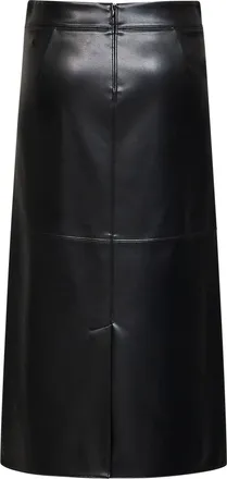Max Mara Womens Midi Skirt Smmcrisma Coated Jersey Black Polyester