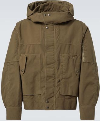 Dries Van Noten Giacca in cotone con cappuccio