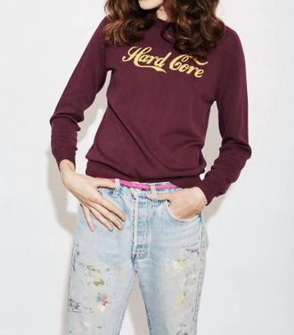 Replica Los Angeles Hard Core Long Sleeve Sweater In Maroon