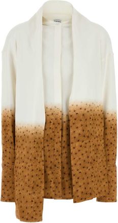 Loewe Womens Printed Crepe Shirt - Ivory viscose - Size EU 36 (Womens)