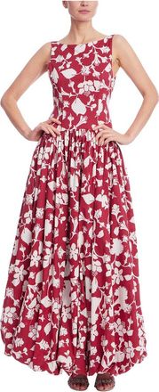 Badgley Mischka Floral Drop Waist Dress