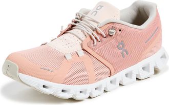 On Womens Cloud 5 Textile Synthetic Rose Shell Trainers 7 UK