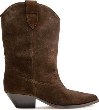 Isabel Marant Duerto 40 Western Suede Mid-calf Boots - Brown - 41 (IT41/ UK8)