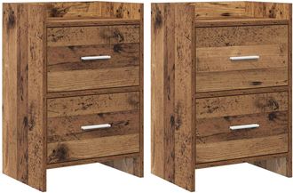 vidaXL Mesas De Noche 2 Uds. Madera Envejecida 40 X 30 X 60 Cm Vidaxl
