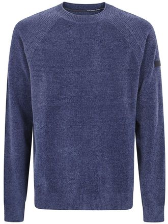 Roberto Ricci Design Velvet Round Neck Knit Sweater