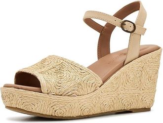 Gentle Souls Nevio Womens Wedge Shoes Natural Raffia : 8.5 M, Leather