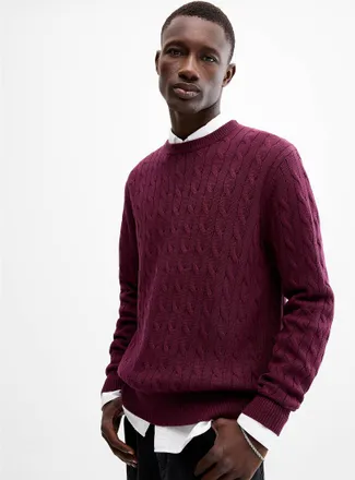Le 31 Mens Twisted-cable sweater