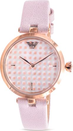 Armani Emporio Armani Pink Leather Ladies Watch