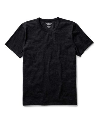 Taylor Stitch The Merino Tee in Heather Black