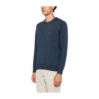 Brunello Cucinelli Truien & Vesten, Heren, Blauw, XL, Kasjmier, Cashmere Sweater