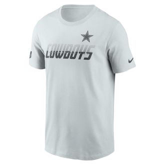 Nike Dallas Cowboys Sideline Team Issue Nike Mens Dri-FIT NFL T-Shirt in White | 02ET04Z7RD-TF9