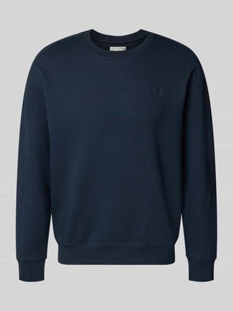 Joop Sweatshirt mit Label-Patch Modell Juanfrancisco in Blau, Gr&ouml;&szlig;e XXL
