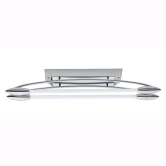 Netlighting Harper LED Linear Batten Polished Chrome Cool White Light 1664 Lumens in Grey