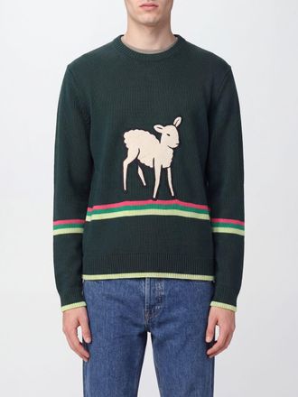 J.W.Anderson Maglia a girocollo in cotone con motivo a righe e stampa
