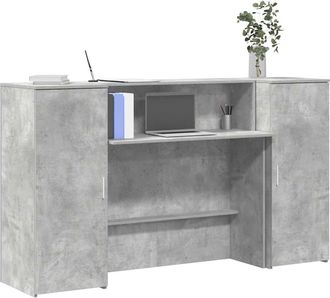 vidaXL Vidaxl - Banco Reception Grigio Cemento 180x50x103,5cm Legno Multistrato
