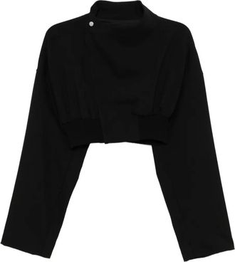 Rick Owens cropped wool jacket - Black