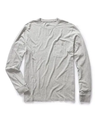 Taylor Stitch The Cotton Hemp Long Sleeve Tee in Heather Grey