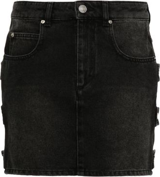 Isabel Marant Stessy denim skirt - women - Cotton/Polyester/Organic Cotton - 40 - Black