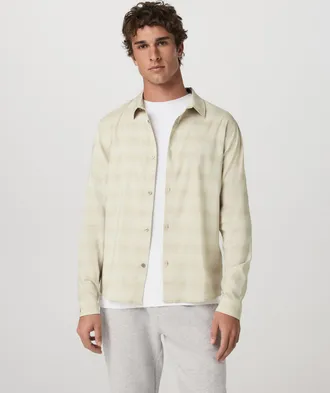 Vuori Clothing Long Sleeve Plaid Button Down Shirt | Sandalwood | Medium