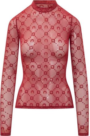 Marine Serre Top Marine Serre Tulle Monogram