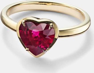 Anita Ko Heart 18kt gold ring with ruby
