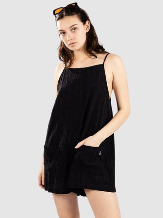 Blue Tomato Short Linen Jumpsuit zwart