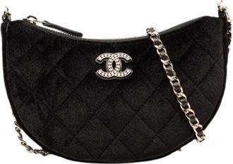 Chanel Pre-owned Crossbody Tas - Dames - Vintage Schoudertas - Zwart - ONE Size - Leer - Vintage