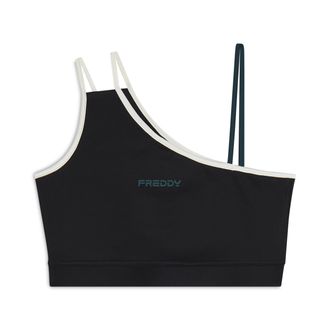 Freddy Reggiseno sportivo monospalla con dettagli contrasto