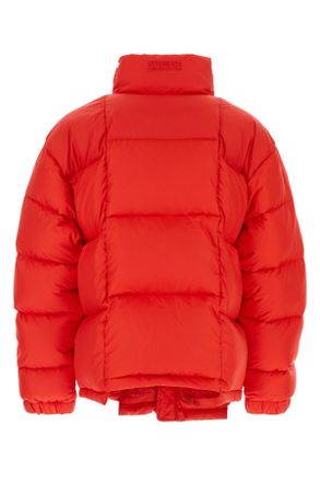 VETEMENTS Mens Cut-Up Puffer Jacket Red Polyimide Giubbini