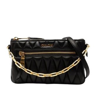 Miu Miu Pre-owned Cross Body Bags, female, Black, Size: ONE SIZE Pre-owned Cross Body Bag