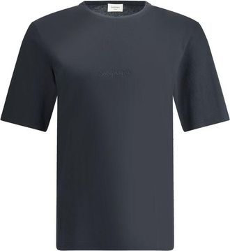 Saint Laurent Black Cotton Mens T-Shirt