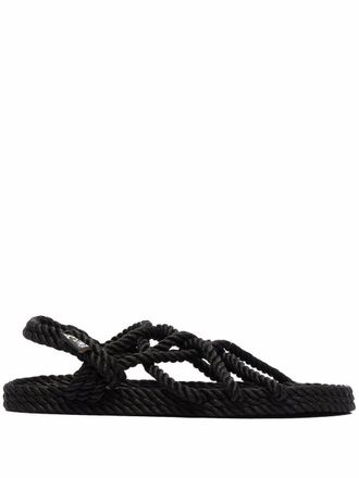 Nomadic State of Mind Sandali con cinturini in corda - Nero