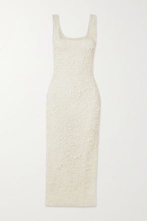Mara Hoffman + Net Sustain Abito Midi In Modal Tencel Effetto Popcorn - Crema