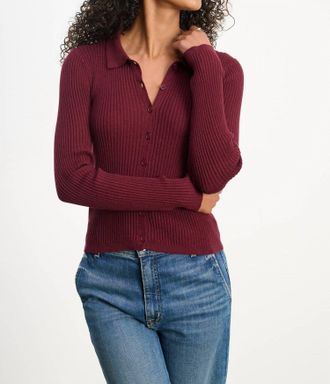Velvet Nikki Lux Cotton Cashmere Cardigan In Sryah