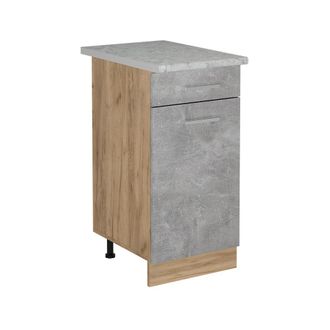 Vicco Mueble Bajo De Cocina R-line, Hormig&oacute;n, 40 Cm Et M&aacute;rmol