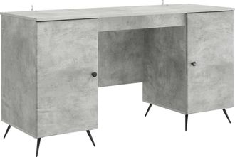 vidaXL Escritorio Gris Hormig&oacute;n 142,5 X 50 X 75 Cm Vidaxl
