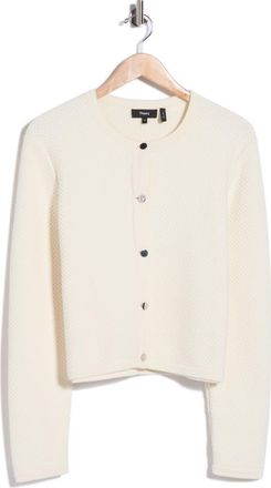 Theory Textured Cardigan Sweater in Ivory at Nordstrom Rack, Size Large