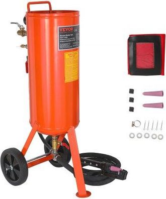 OEM Mobiles Sandstrahlger&auml;t 37 L Sandstrahlanlage 2,3 M Arbeitsschlauch Sandstrahler 60-110 Psi Arbeitsdruck Ideal Zum Entfernen Von Rost, Farbe, Flecken 
