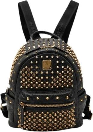 MCM Pre-owned Visetos Leather Swarovski Rugzak - Dames - Vintage Rugzakken - Zwart - ONE Size - Leer - Vintage