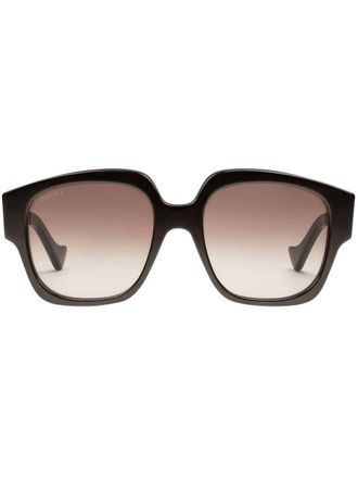 Gucci Occhiali da sole squadrati - Marrone