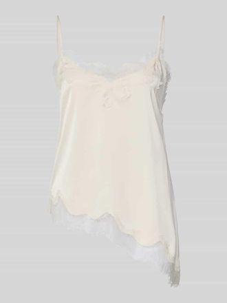 Mango Blusentop mit Spaghettitr&auml;ger in Beige, Gr&ouml;&szlig;e XL