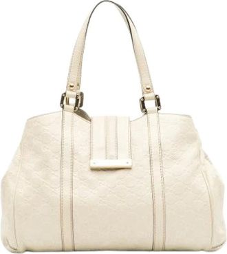 Gucci Pre-owned Handbags, female, White, Size: ONE SIZE Pre-owned Leather gucci-bags