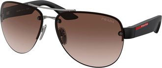 Prada PS55YS Asian Fit 5AV02P Mens Sunglasses Gunmetal Size 64