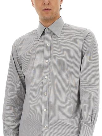 Tom Ford Slim Fit Cotton Shirt - Gray