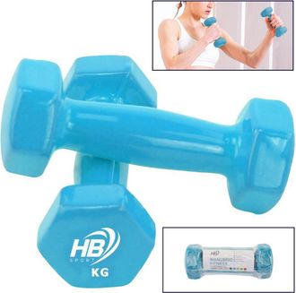 Trade Shop Trade Shop - Manubrio Singolo Pesi In Vinile Allenamento Esercizi Casa Palestra Workout Fit - Azul -10 Kg