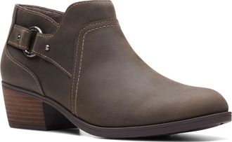 Clarks Womens Charlten Grace Ankle Boot, Taupe Oily Leather, 5.5 UK Wide